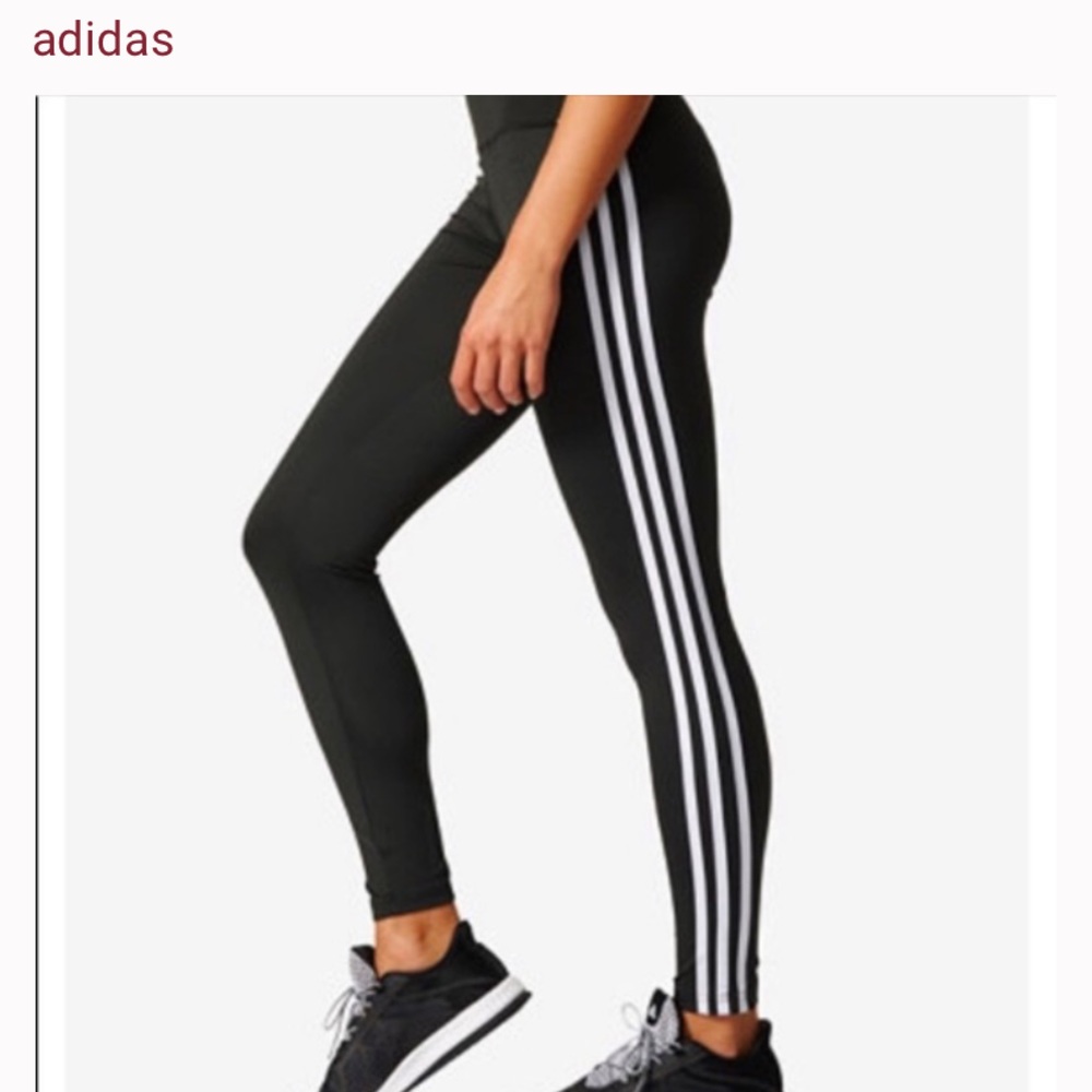 Adidas Climalite 3 Stripe Leggings